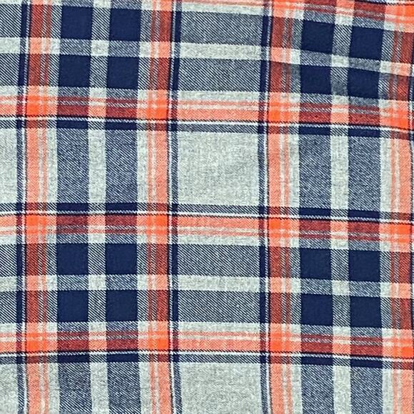 Banana Republic Men XL Gray Blue Red Plaid Flannel Long Sleeve Button Down Shirt - Picture 8 of 13